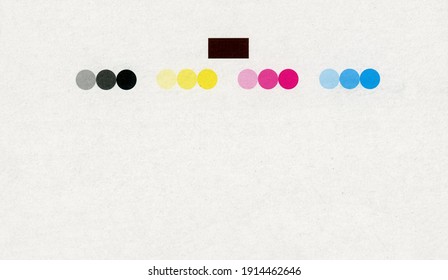 CMYK Colour Press Marks Printed On Cardboard Packaging Box