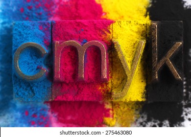 Cmyk made from old letterpress blocks - Shutterstock ID 275463080