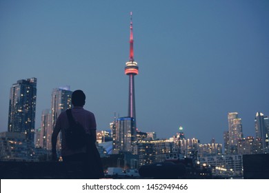 CN Tower View Person Gaze