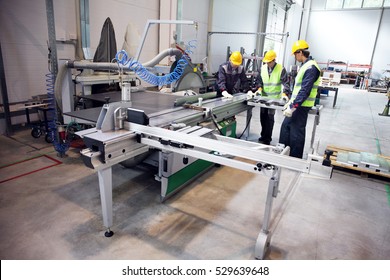 CNC Machine Shop With Lathes, Technicians And Workers