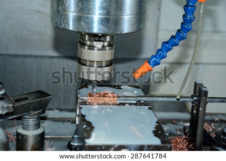 cnc machine tools in the work
