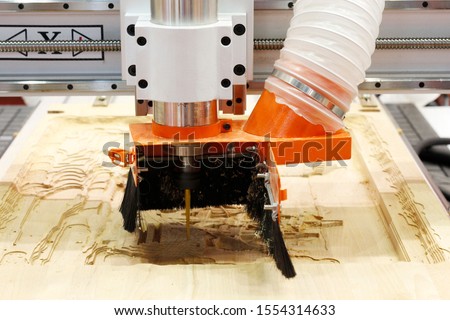 CNC milling machine. Milling and engraving installation. CNC woodworking machine. Machine for high-quality milling and engraving of surfaces of parts.