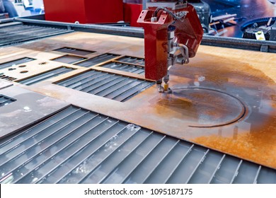 CNC Water Jet Cutting Machine Modern Industrial Technology.