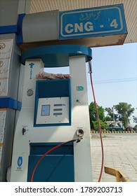 A Cng Filling Machine At A Fuel Station - Mian Channu , Punjab , Pakistan - Jul 2020