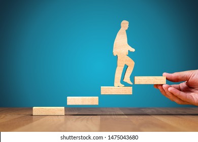 Coach motivate to personal development, success and career growth concept. - Shutterstock ID 1475043680