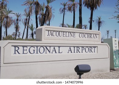 Coachella, California - August 4 2019: Jacqueline Cochran Regional Airport