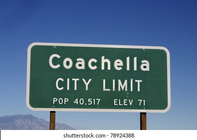 Coachella Sign Post In California