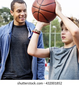 Coaching Trainer Training Shooting Practice Ball Concept