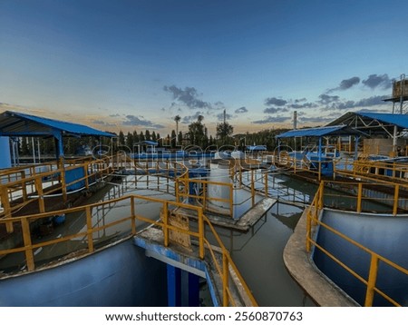 Coagulation process in water purification containers