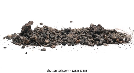 Coal Ash Isolated On White Background