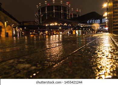 Coal Drops Yard, Kings Cross. On A Rainy Night In London. 