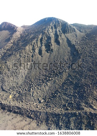 A coal heap from bulk port ready to be dispatched for a power / cement plant Stock photo © 