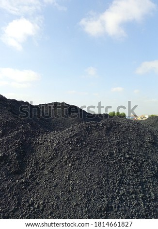 A coal heap in a factory yard  Stock photo © 