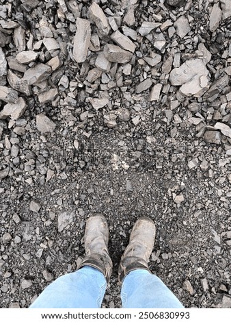 Image, Stock Photo Continue Trip Hiking Legs