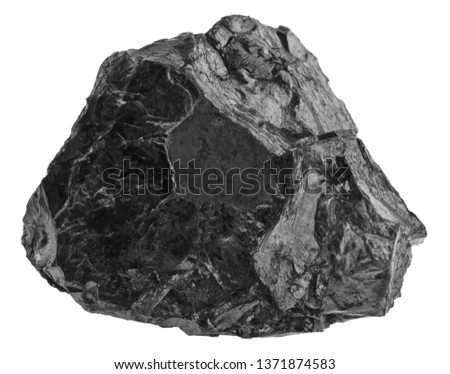 Coal isolated on white background close up