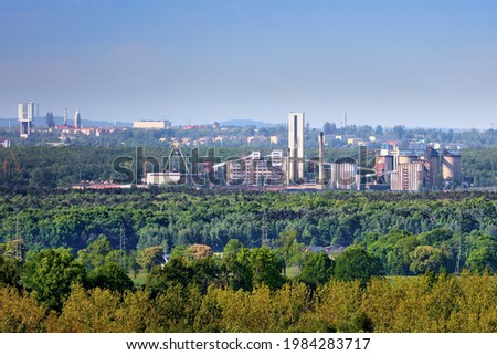 Coal mine in Halemba district of Ruda Slaska city in Poland. Industry in Upper Silesia region (Gorny Slask).