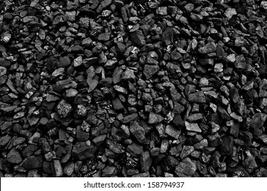 Coal mineral black cube stone background - Shutterstock ID 158794937