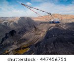 Coal mining in open pit