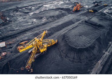 Coal mining at an open pit - Shutterstock ID 637050169
