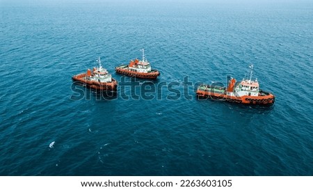 Coal Oil Transportation Tug Boat in formations