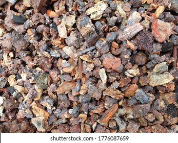 Coal Slag Residues In The Dump Of The Road