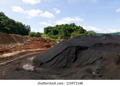 Coal Stock Pile. Used In The Industry.