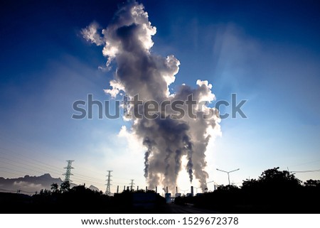 Similar – Image, Stock Photo power plant No smoking