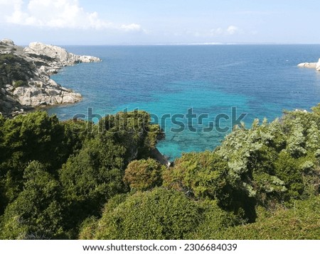 Coast around the town of Santa Teresa di Gallura, the northermost town of Sardinia. The sea is clear, transparent and with wonderful colors and effects.