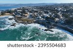 Coast Beach At Monterey In California United States. Nature Tourism Travel. Sunny Day Landscape. Coast Beach At Monterey In California United States.