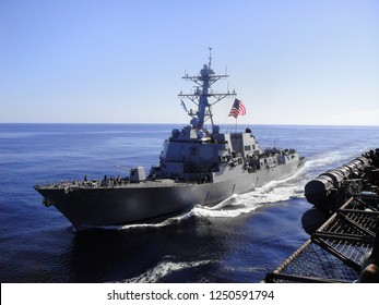 Coast Of California - May 20, 2012: US Navy Destroyer                                