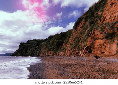 Coast and cliffs in Devon, England
