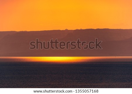 Similar – Sunrise in the sea for background.