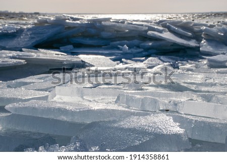 The coast of Finish bay in St. Petersburg fell of ice.