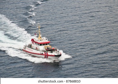 Coast Guard Boat In Norway