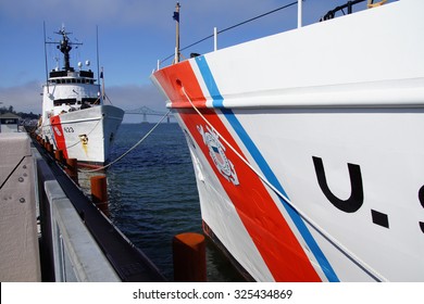 Coast Guard Cutter Steadfast,  Anchored Facing  CG Cutter Alert Astoria, Oregon