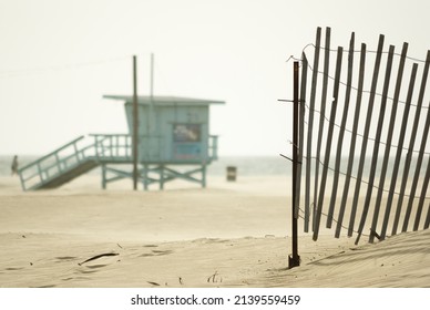 Coast Guard House On Hazy Venice Beach