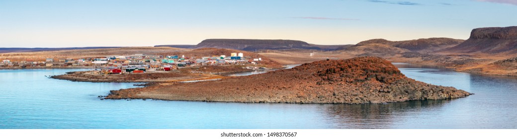The Coast line of Ulukhaktok located on the west side of VictoriaIsland on the Amundsen Gulf in the  Northwest Territories, Canada.