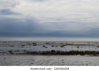 Coast Of The North Sea By Low Tide In Winter, Fanoe Island, Denmark