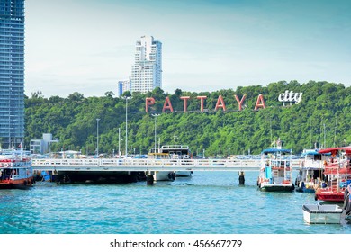 Coast Of The Pattaya Beach And Boat