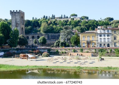 Coast Of River Arno At Firenze On Italy