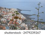 Coast of Santa Cruz de la Palma, taken from the viewpoint of La Concepcion on the island of La Palma, Canary Islands.