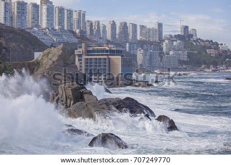 Similar – Vina del Mar, Chile Meer