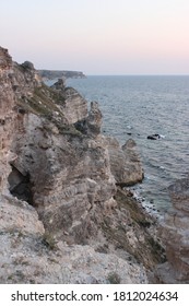 Coast Of The Western Rocky Crimea, Dangerous For Ships. The Last Resting Place Of The Bulk Carrier Sirius. Black Sea. Ukraine