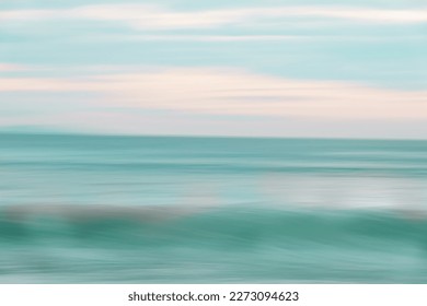 Coastal abstract crashing waves horizontal camera movement background.