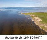 Coastal aerial view landscape in Oulunsalo, Oulu Finland