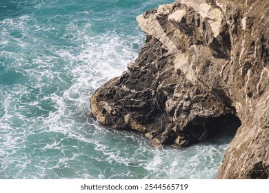 Coastal Cliffs with Choppy Water and Rough Seas - Powered by Shutterstock