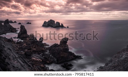 Similar – Blick auf Faraglioni, Scopello, Trapani, Sizilien, bei Sonnenaufgang