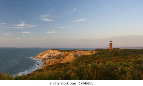 Coastal Lighthouse Sunset, Martha's Vineyard, MA