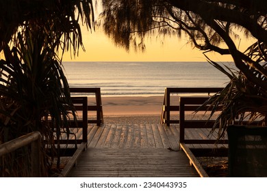 A coastal path leading to the beach at dawn - Powered by Shutterstock