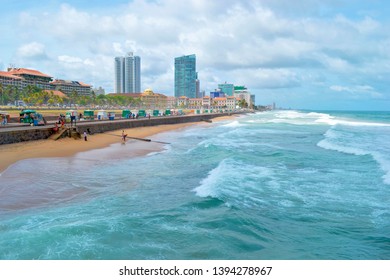 Coastal Promenade In Colombo, Sri Lanka, City Beach